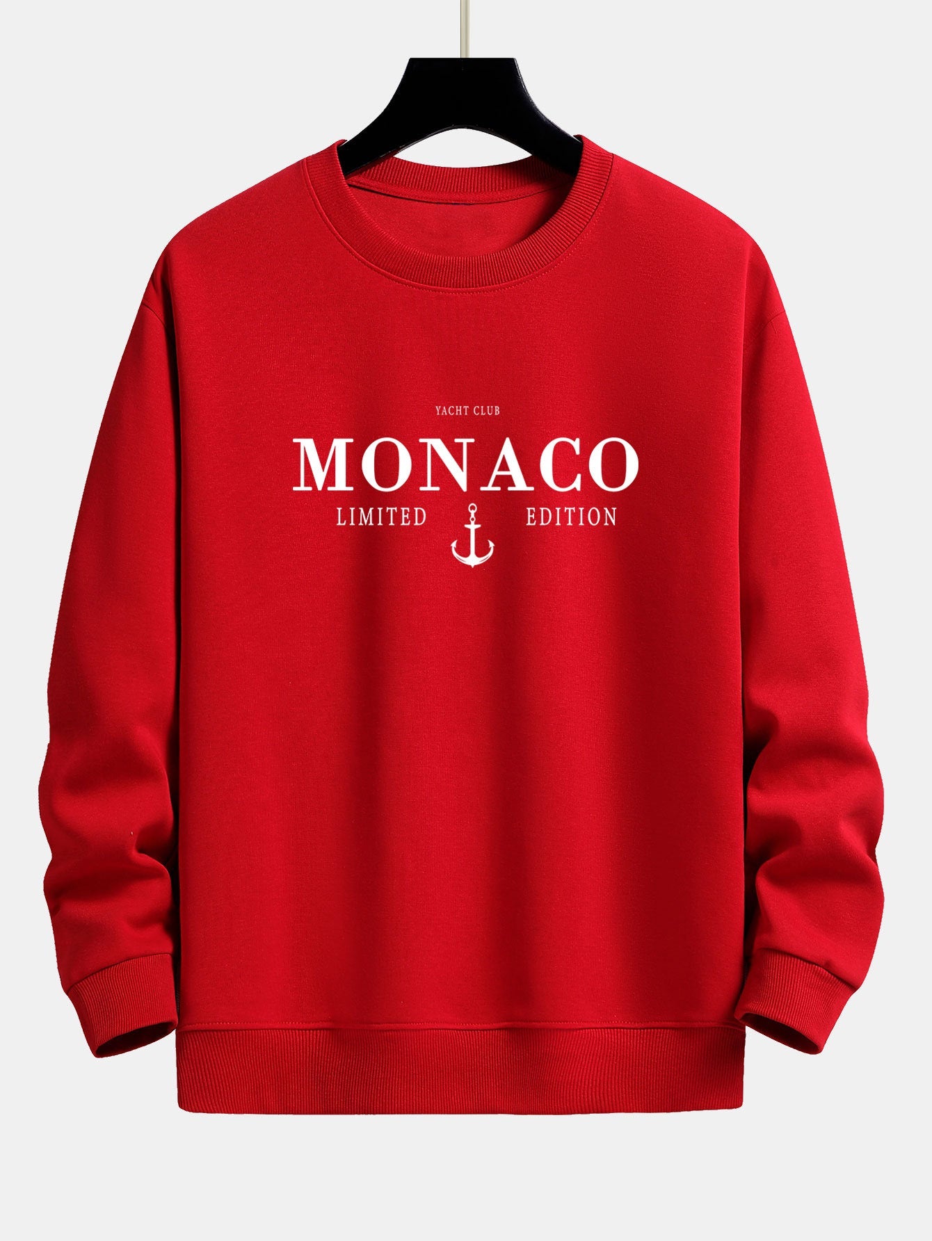 Relaxed Fit Sweatshirt with Monaco Slogan Print