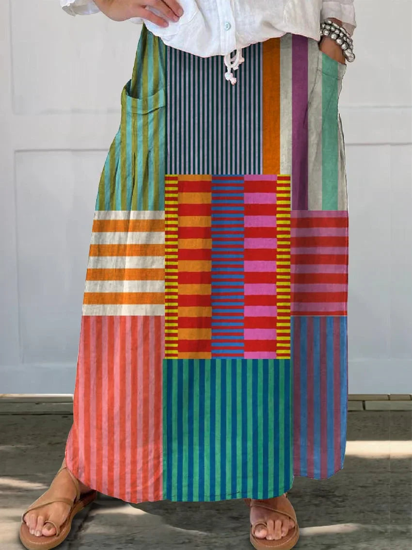 Roza - Elegantes Kleid mit geometrischem Muster