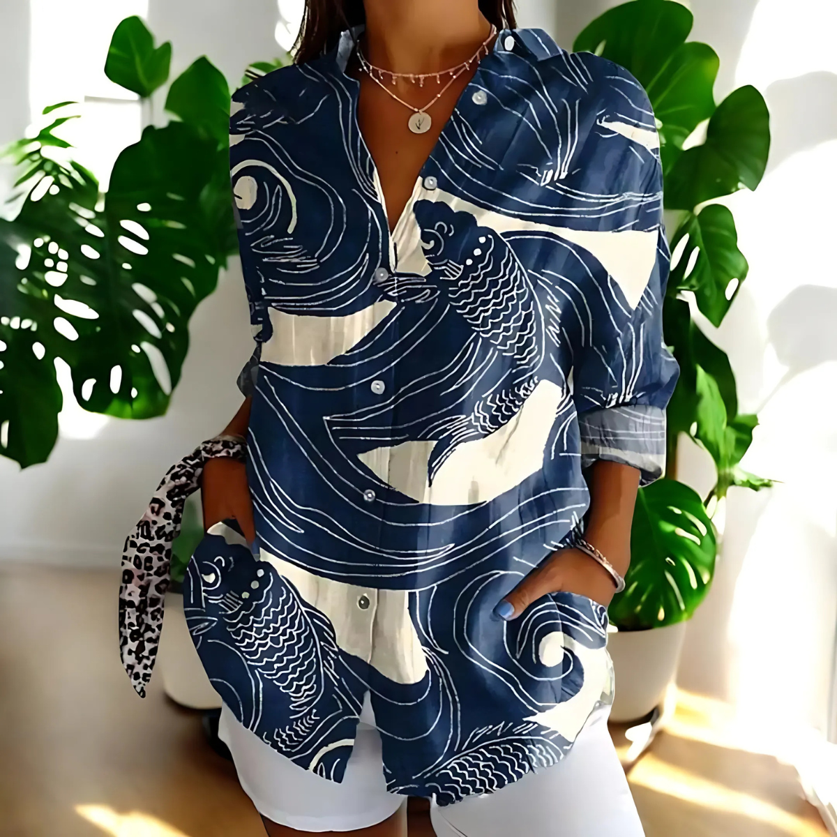 Marlene™ | Vintage-Bluse mit Blumendruck