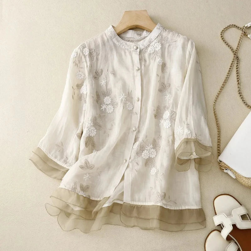 Laurienne™ | Bestickte Bluse