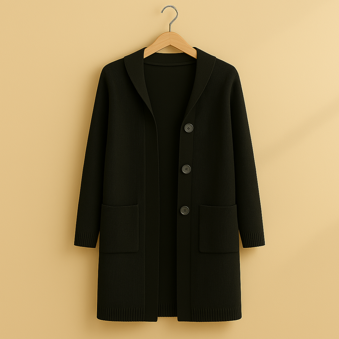 Lorie | Elegante lange Damen Strickjacke