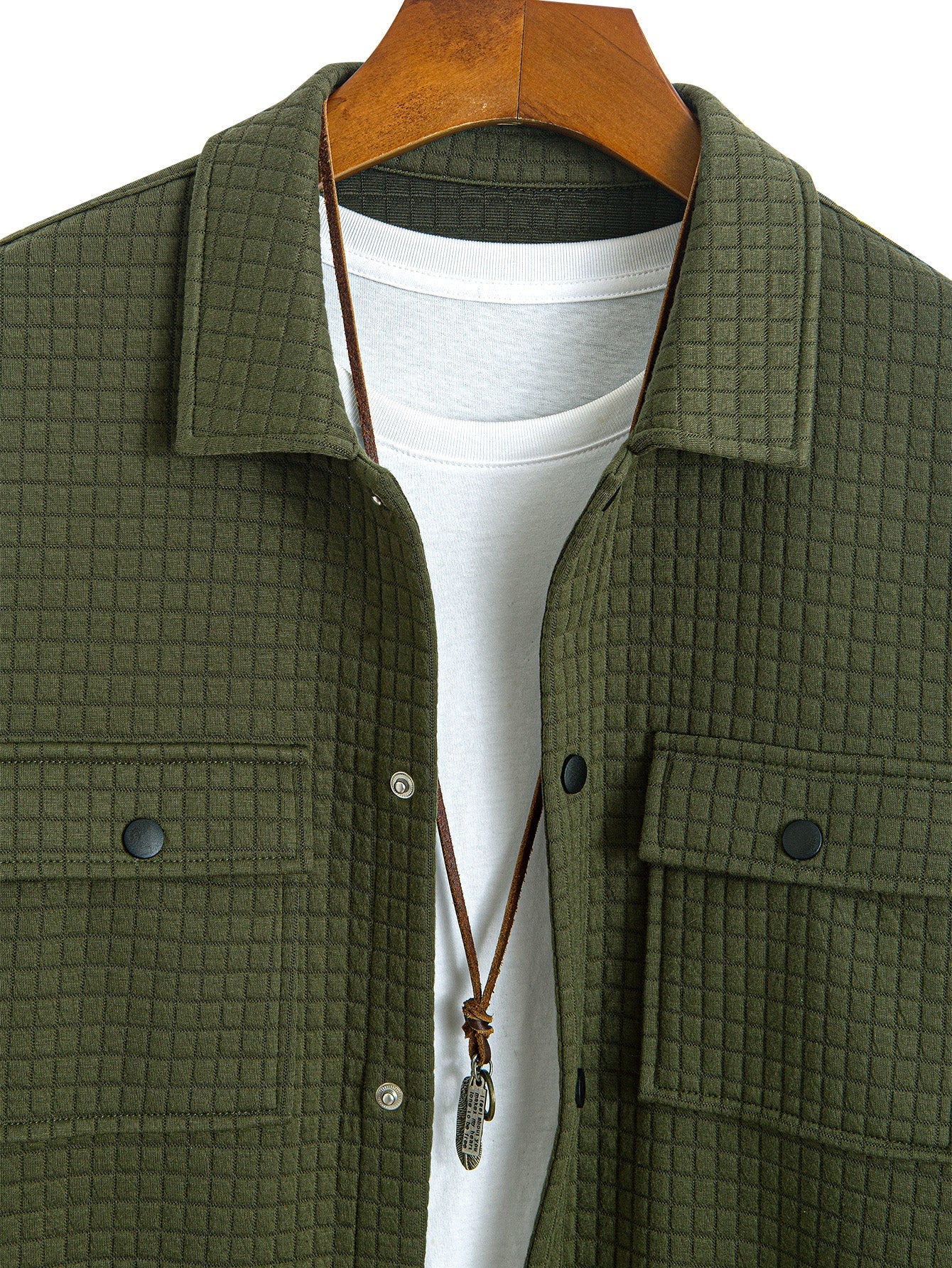 Gestepptes Waffle-Jacquard Hemd