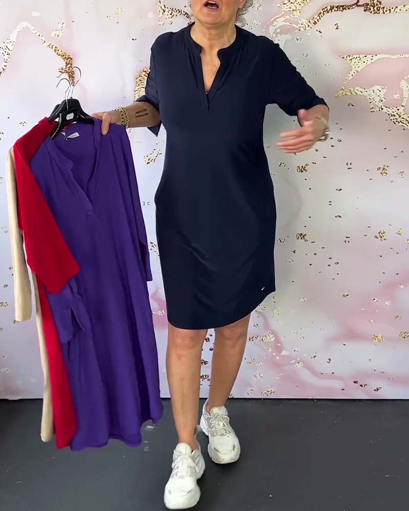 Hanneke™ | Kleid mit V-Ausschnitt