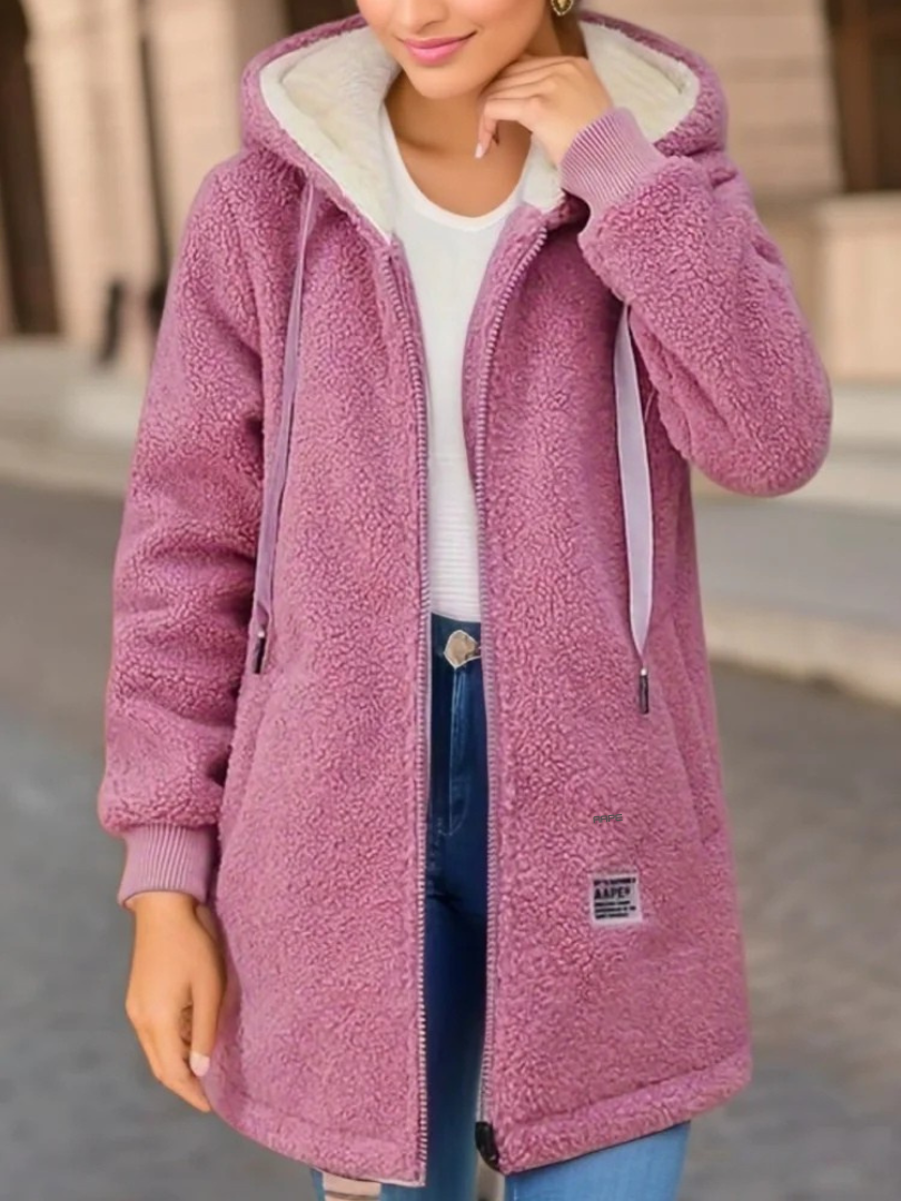 Rianne - Warme Teddyweste mit Kapuze für Damen