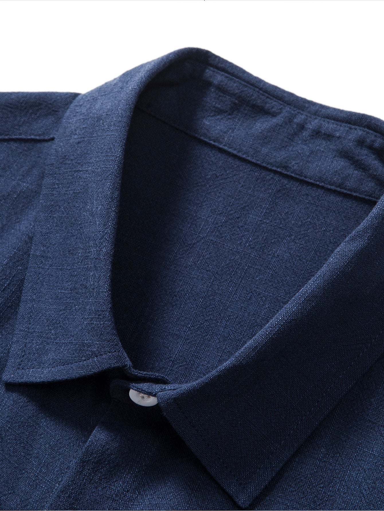 Leinen-Rayon Mix Knopfhemd mit Geradem Bein Leinenhose