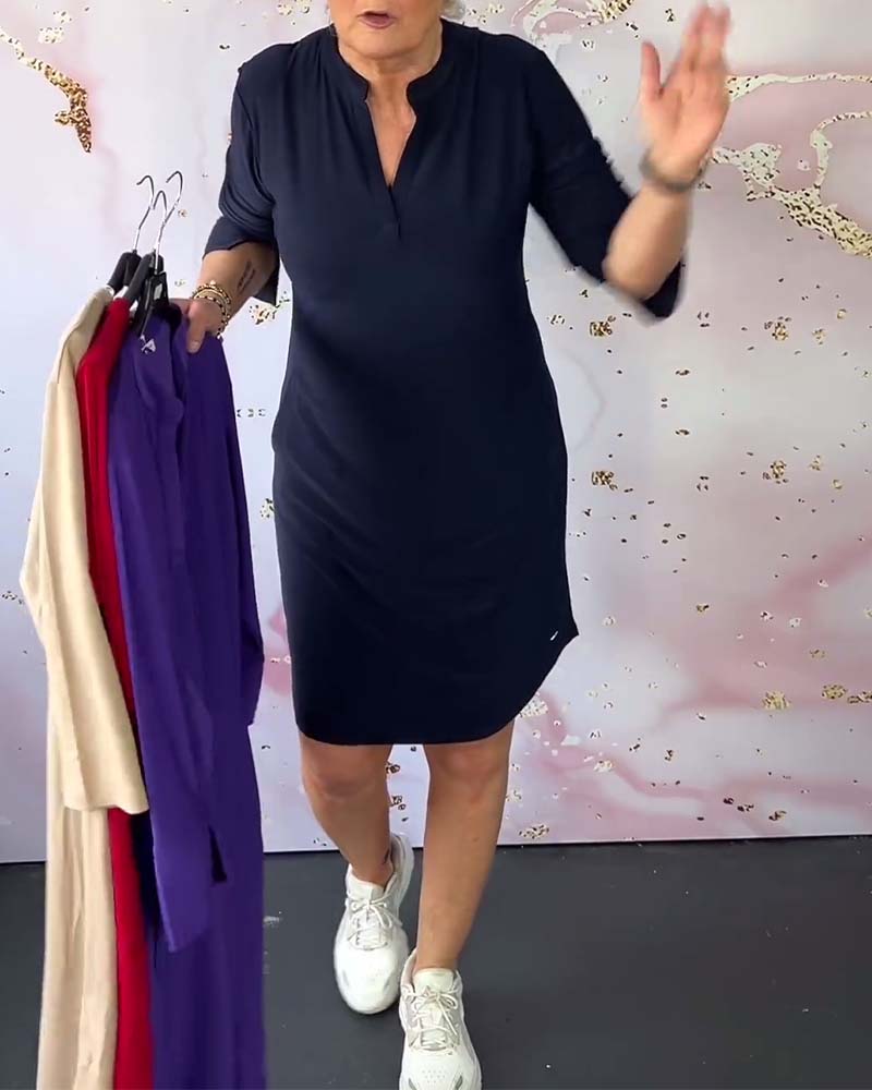 Hanneke™ | Kleid mit V-Ausschnitt