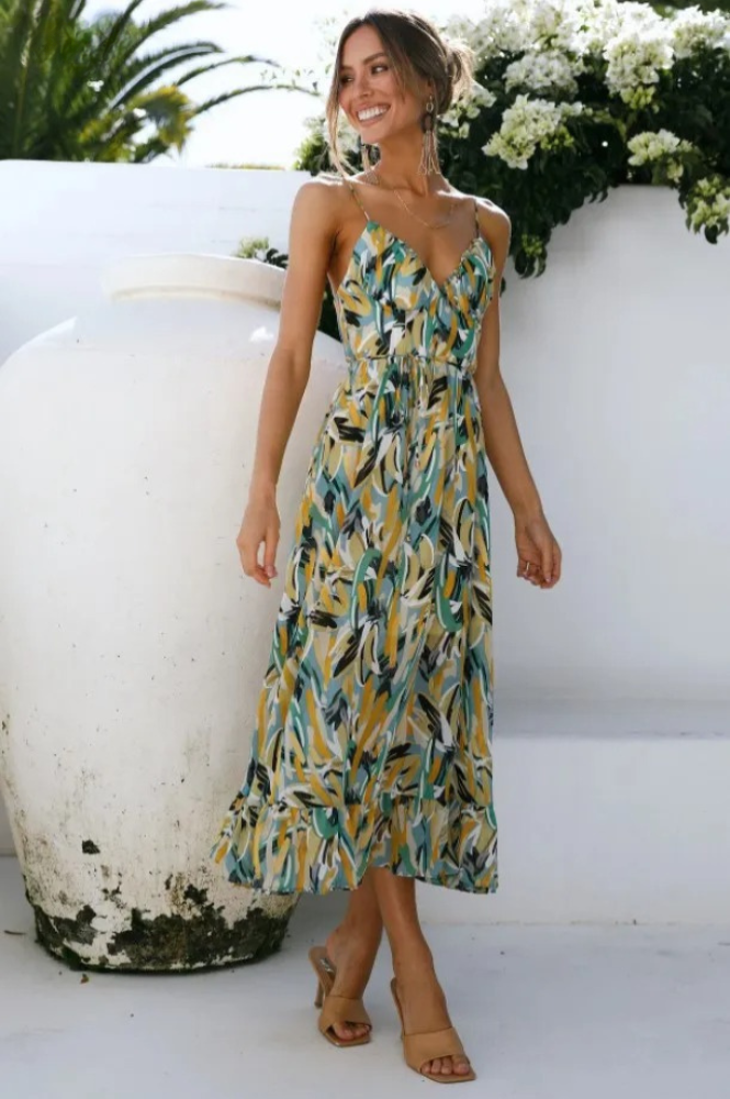 Klara - Modisches Midikleid in lebendigen Farben für Damen
