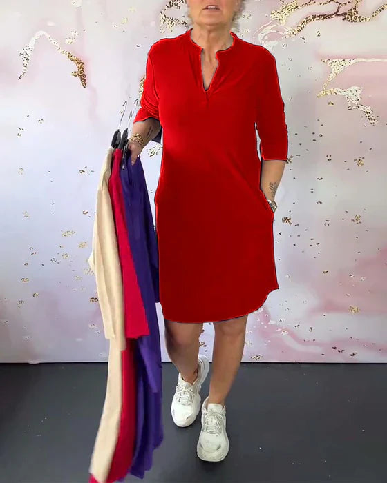 Hanneke™ | Kleid mit V-Ausschnitt