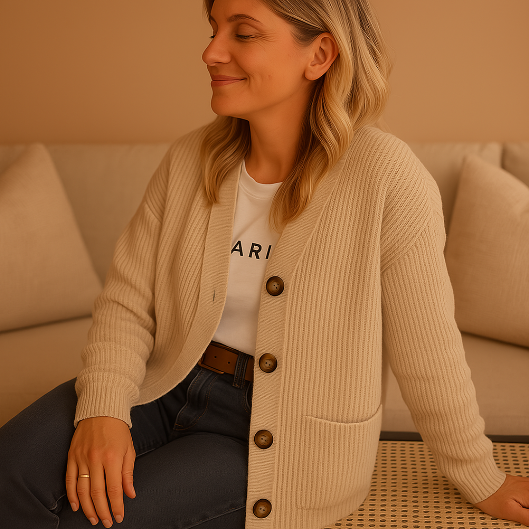 Lorie | Elegante lange Damen Strickjacke