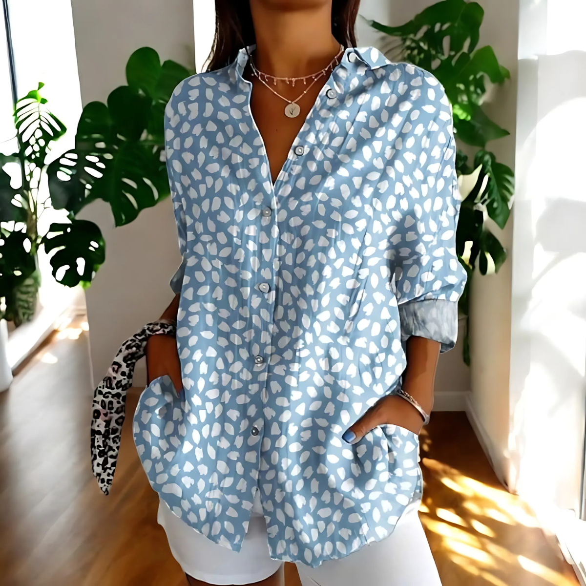 Marlene™ | Vintage-Bluse mit Blumendruck