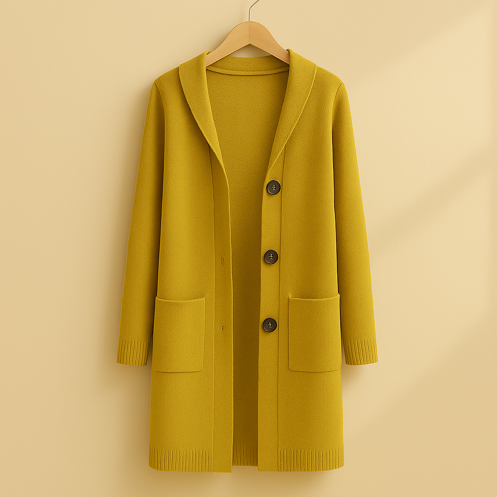 Lorie | Elegante lange Damen Strickjacke