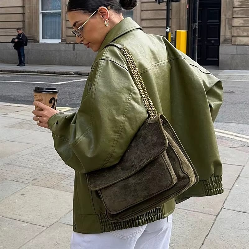 Bożena™ | Oversized Leather Jacket