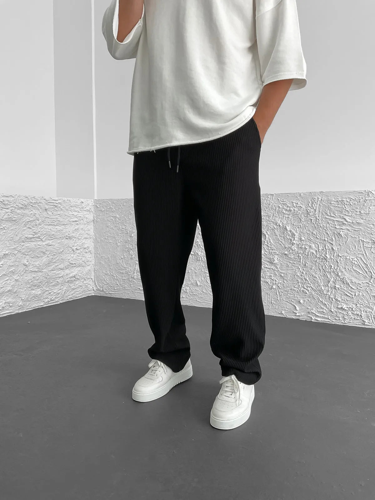 Liam™ I Ribbed Relaxed Hosen