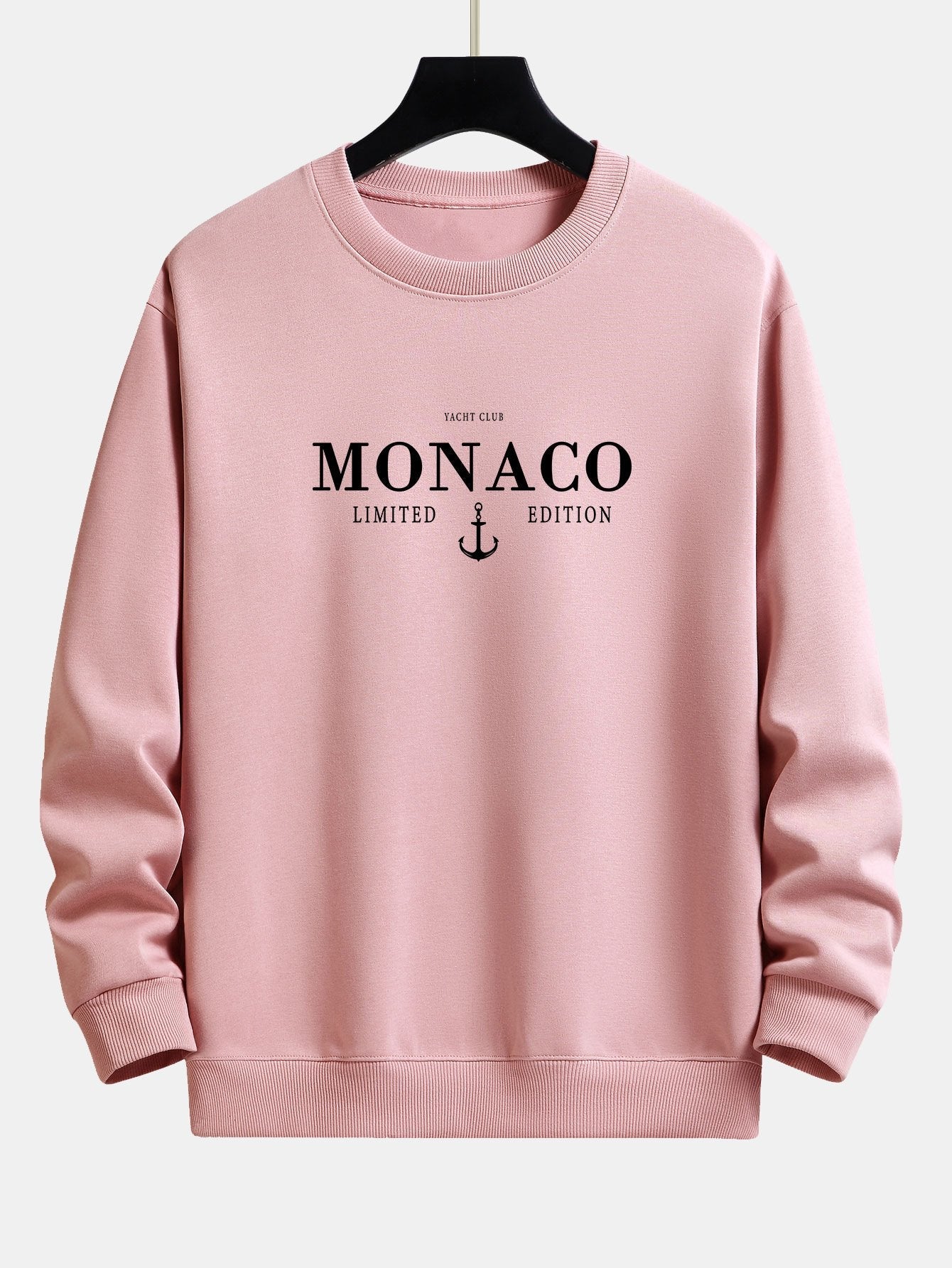 Relaxed Fit Sweatshirt with Monaco Slogan Print