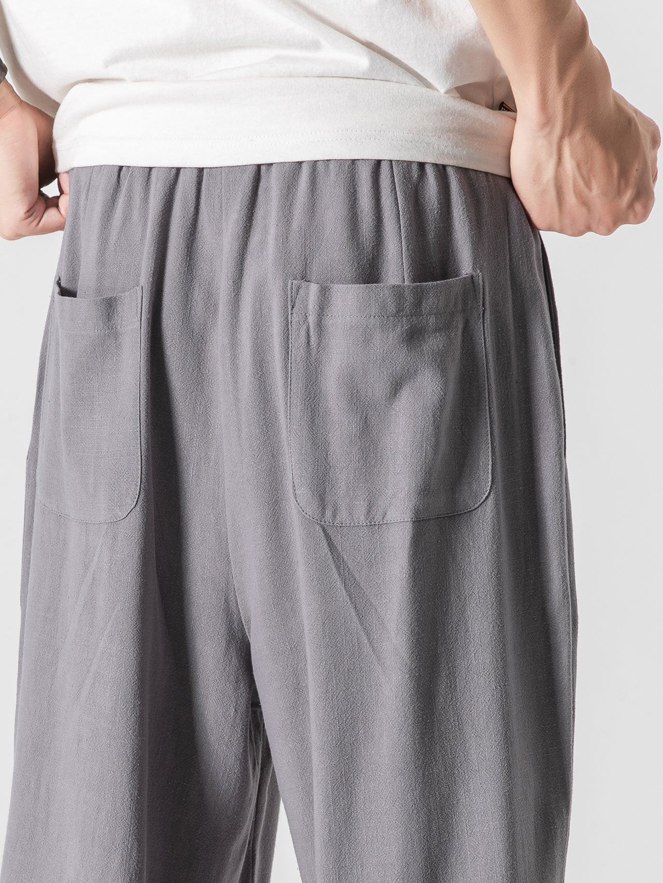 Relaxed Fit Hose aus Leinen-Baumwoll-Mix
