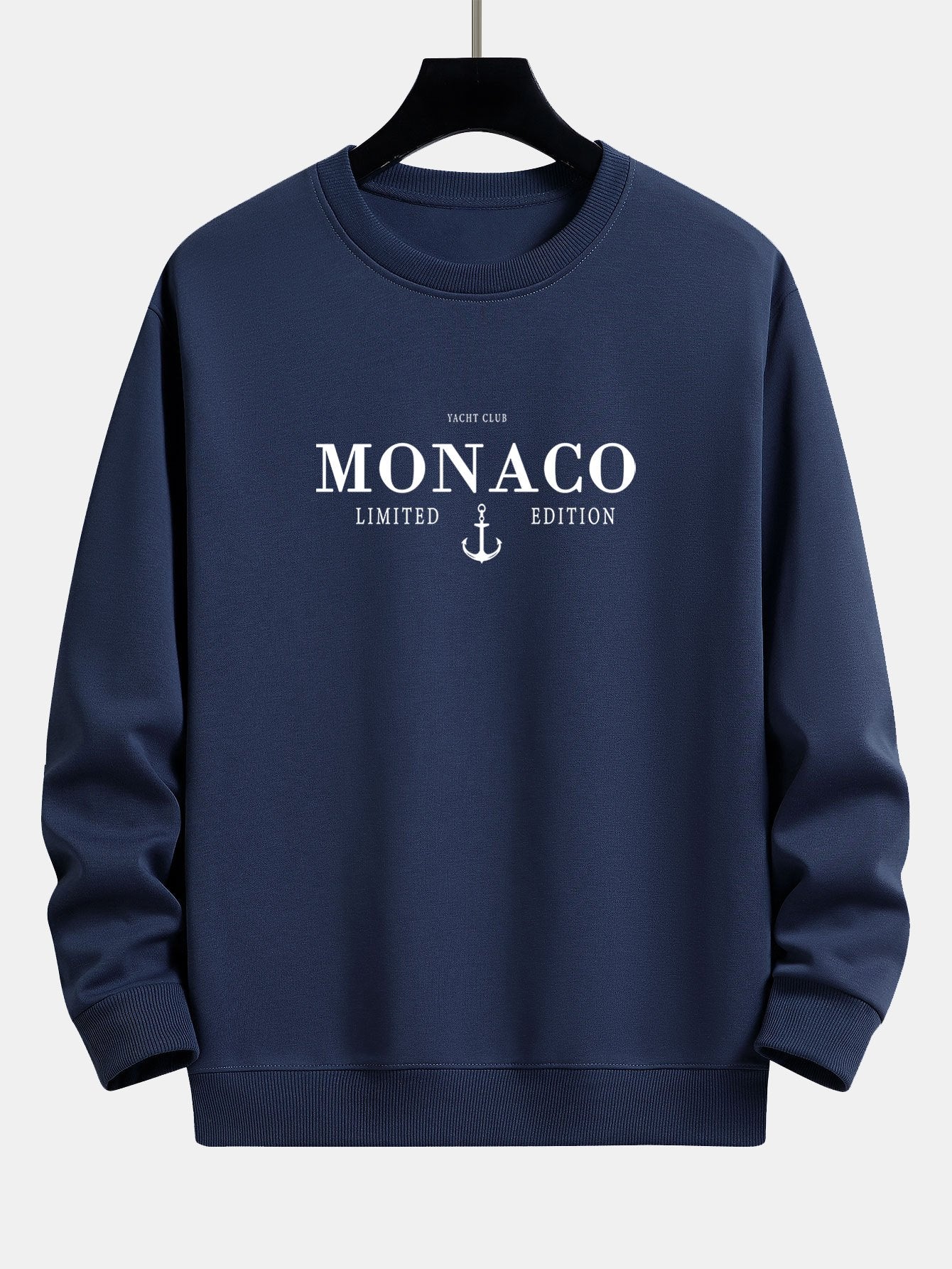 Relaxed Fit Sweatshirt with Monaco Slogan Print