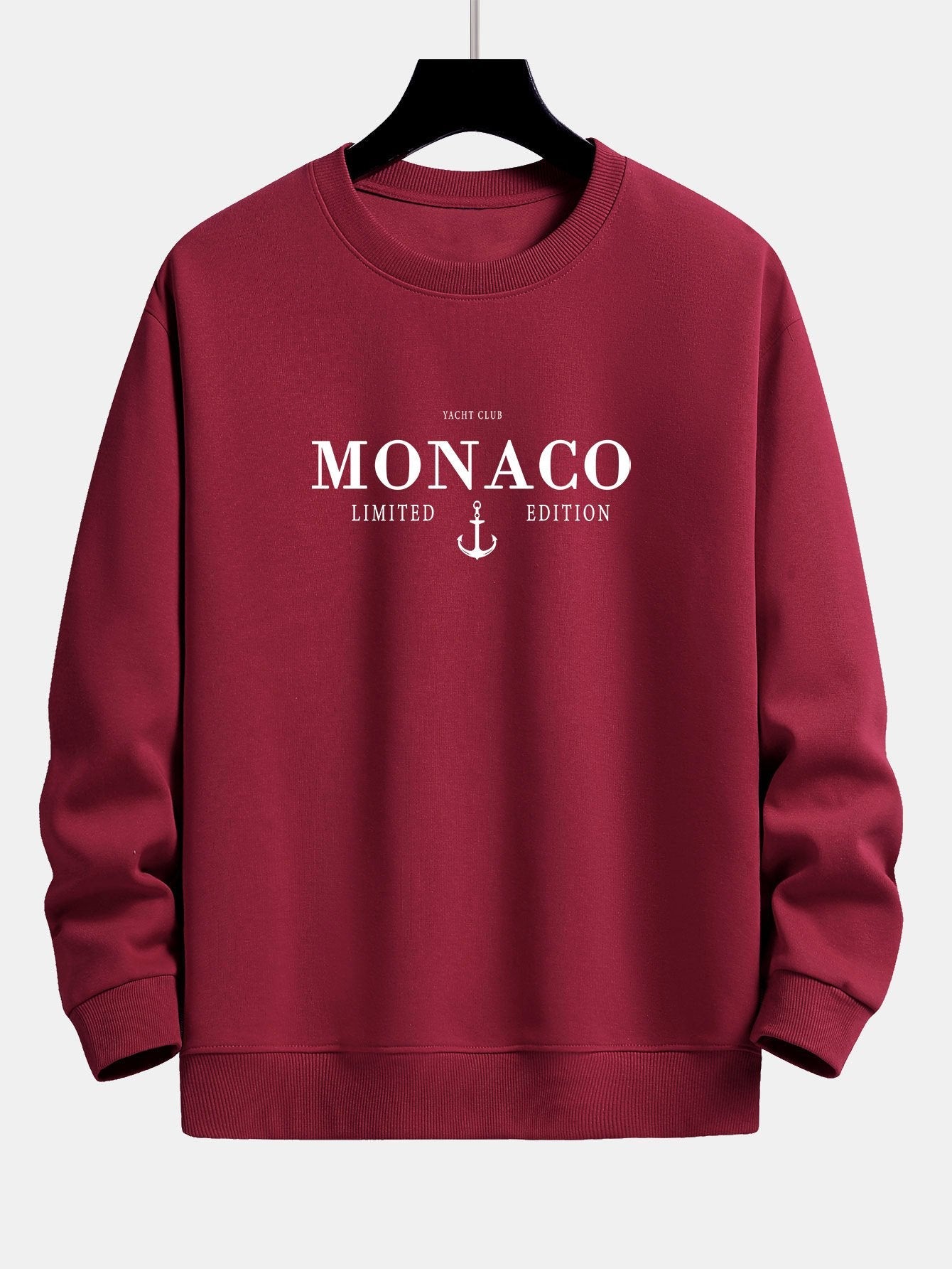 Relaxed Fit Sweatshirt with Monaco Slogan Print