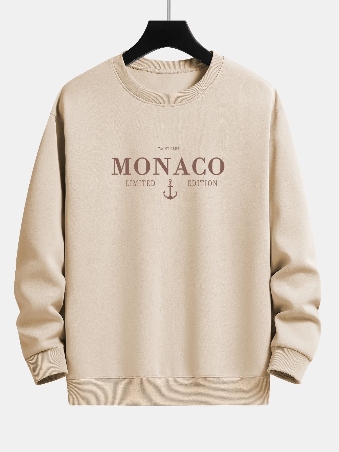 Relaxed Fit Sweatshirt with Monaco Slogan Print