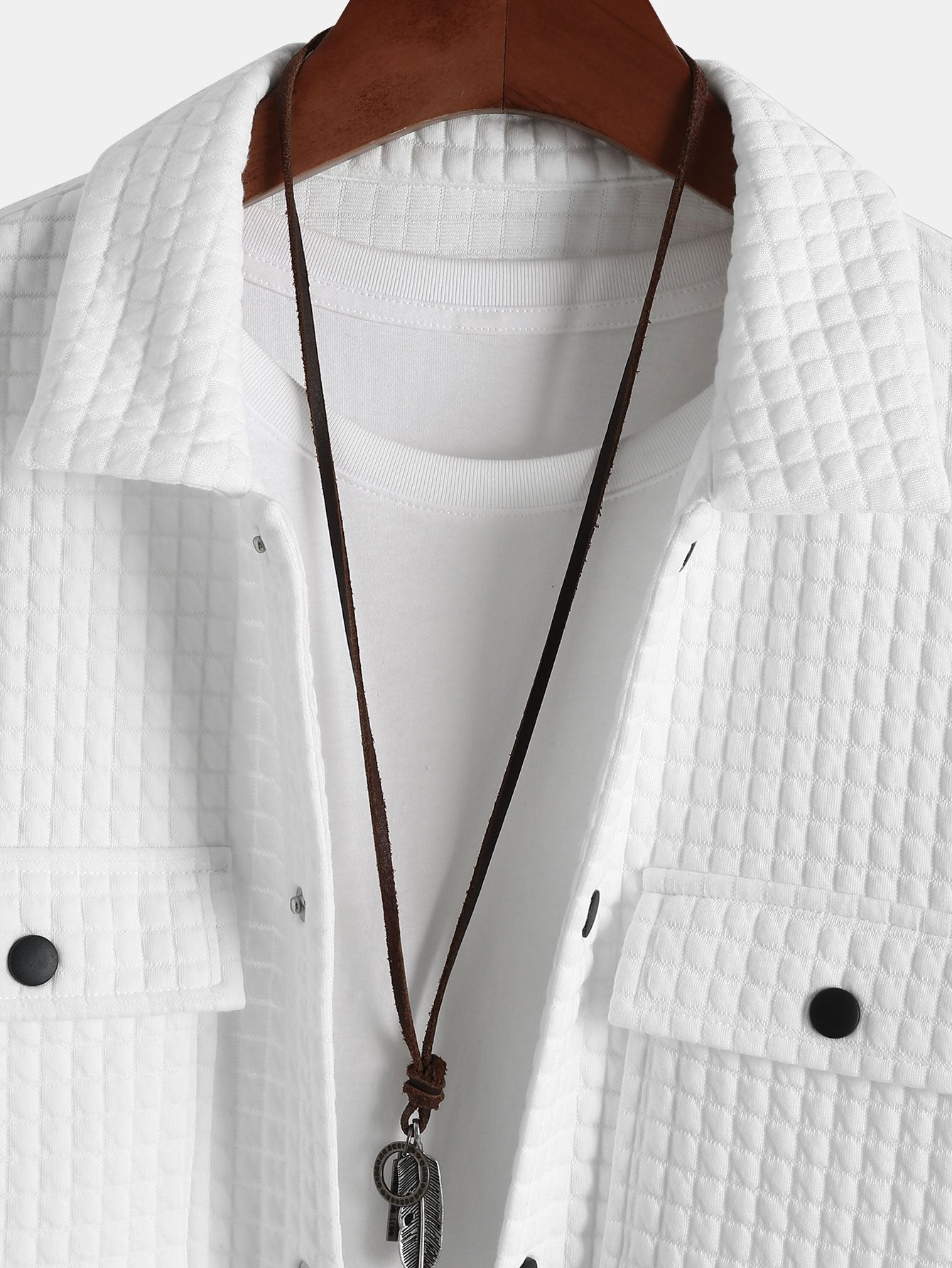 Gestepptes Waffle-Jacquard Hemd