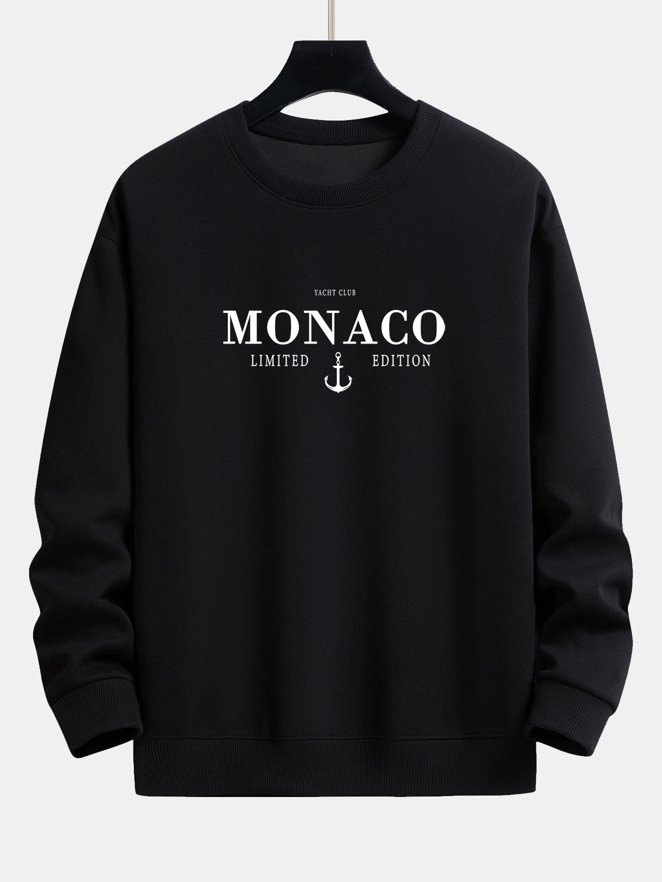 Relaxed Fit Sweatshirt with Monaco Slogan Print
