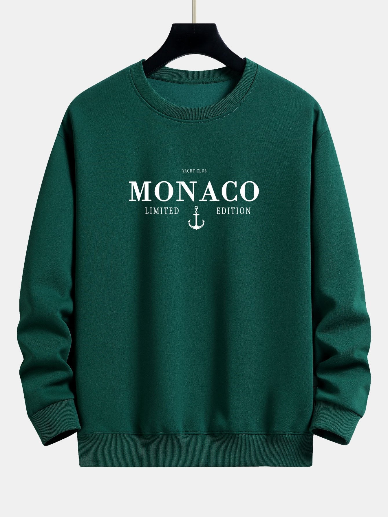 Relaxed Fit Sweatshirt with Monaco Slogan Print