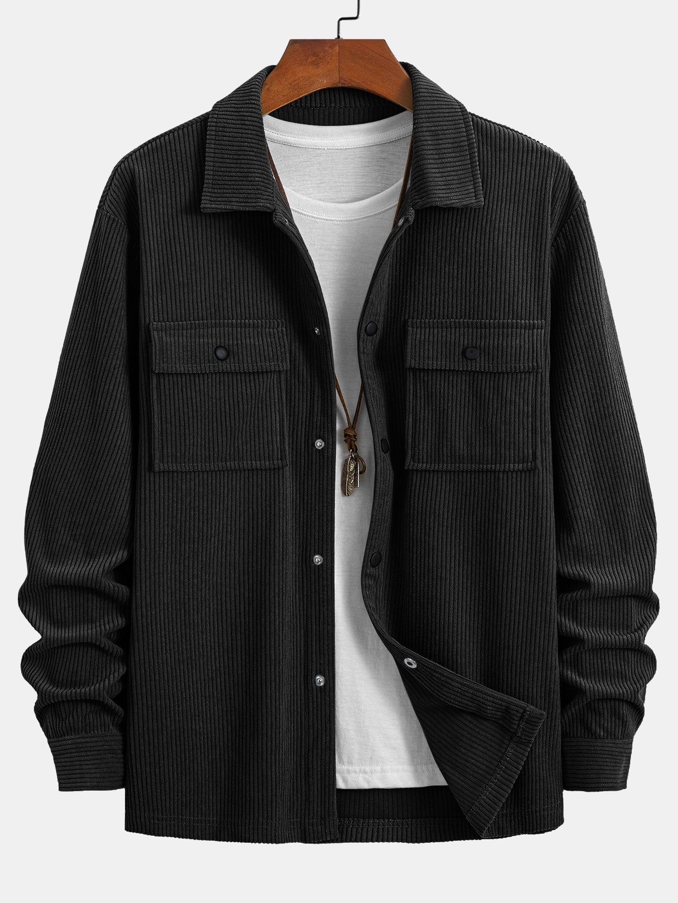 Baumwoll-Overshirt mit praktischen Taschen