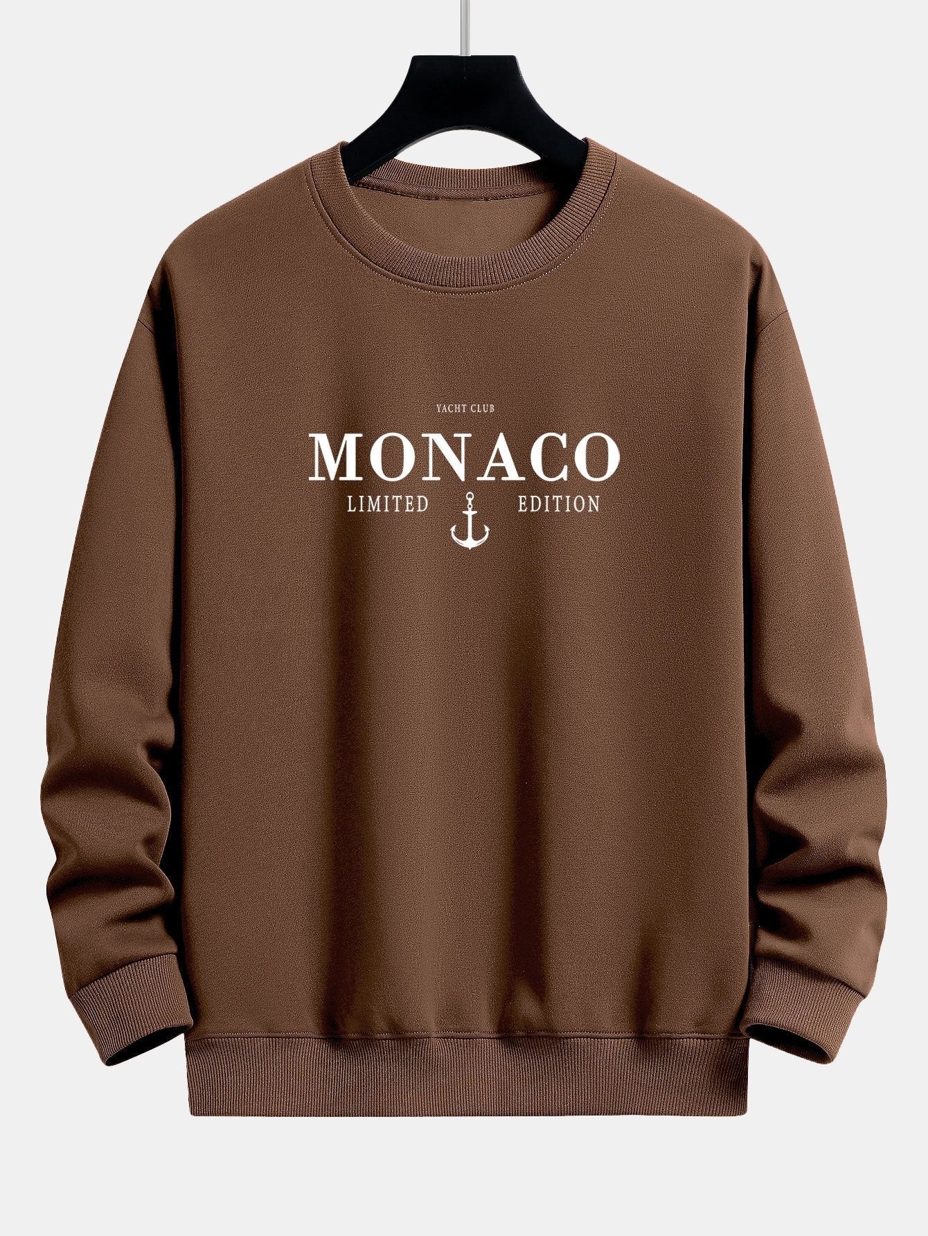 Relaxed Fit Sweatshirt with Monaco Slogan Print