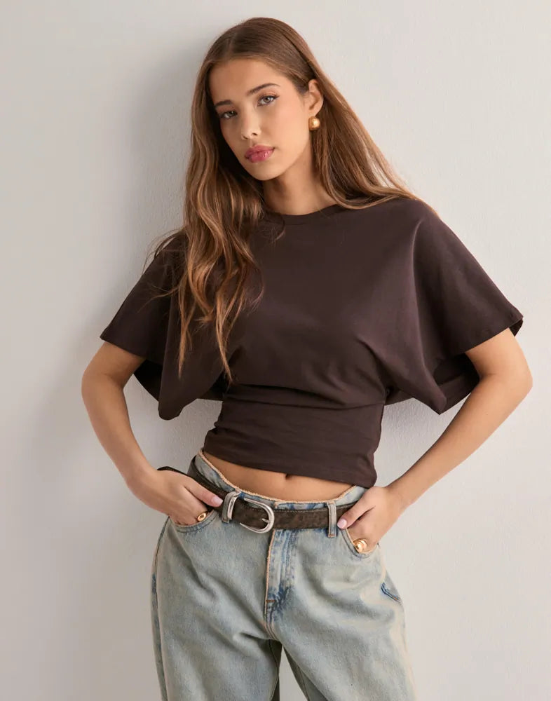 Lisa I Ikonen-T-Shirt mit weiten Ärmeln