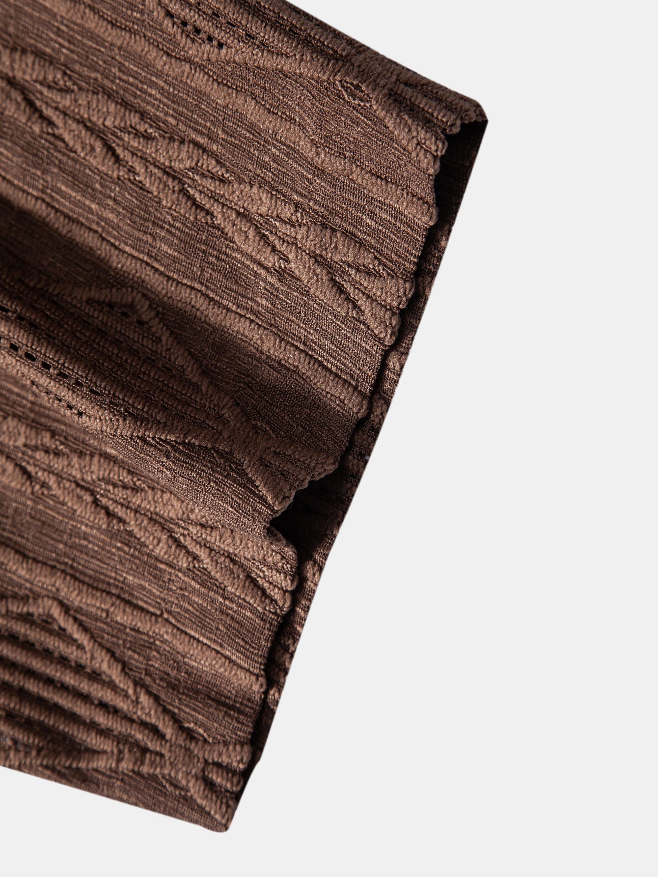 Geometrisches Jacquard-Hemd im kubanischen Stil & Gerade Leinenhose
