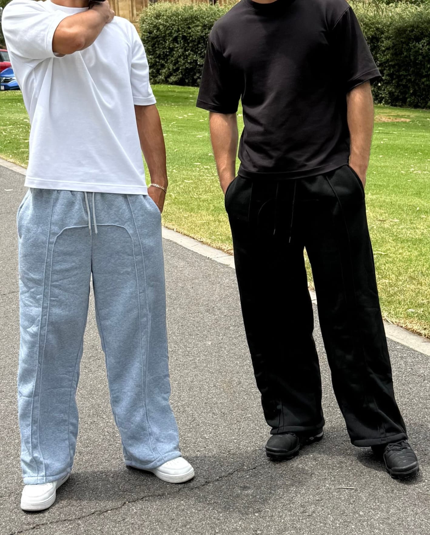 Nils | Vintage-Inspired Oversized Sweatpants with Splicing Detail