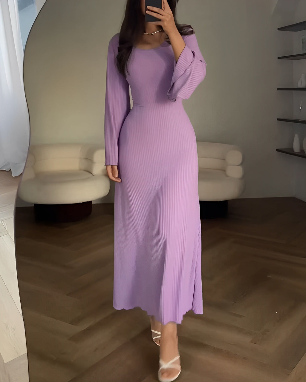 Elegantes Maxikleid aus Strick