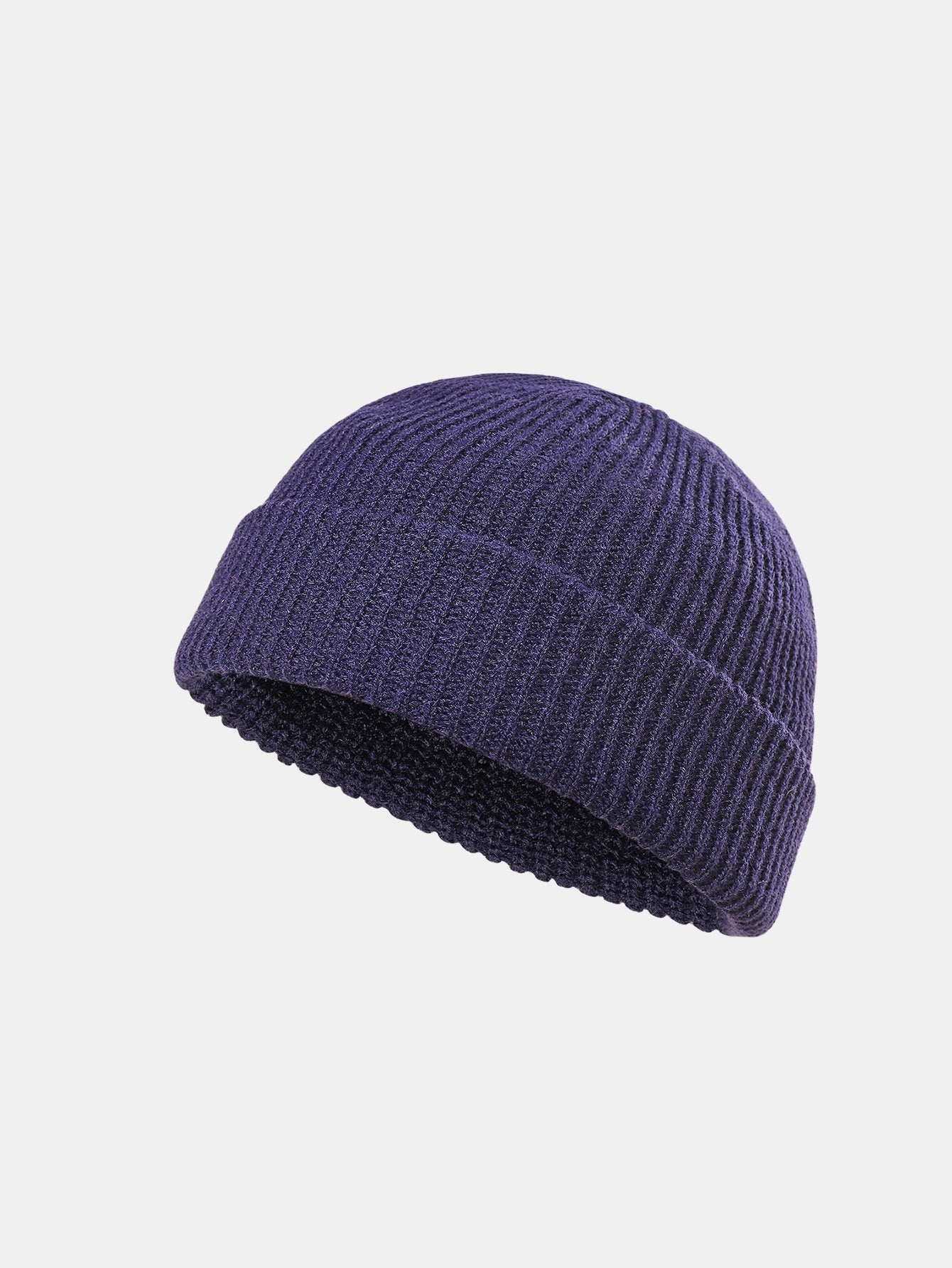 Einfarbige Warme Kurze Strickmütze