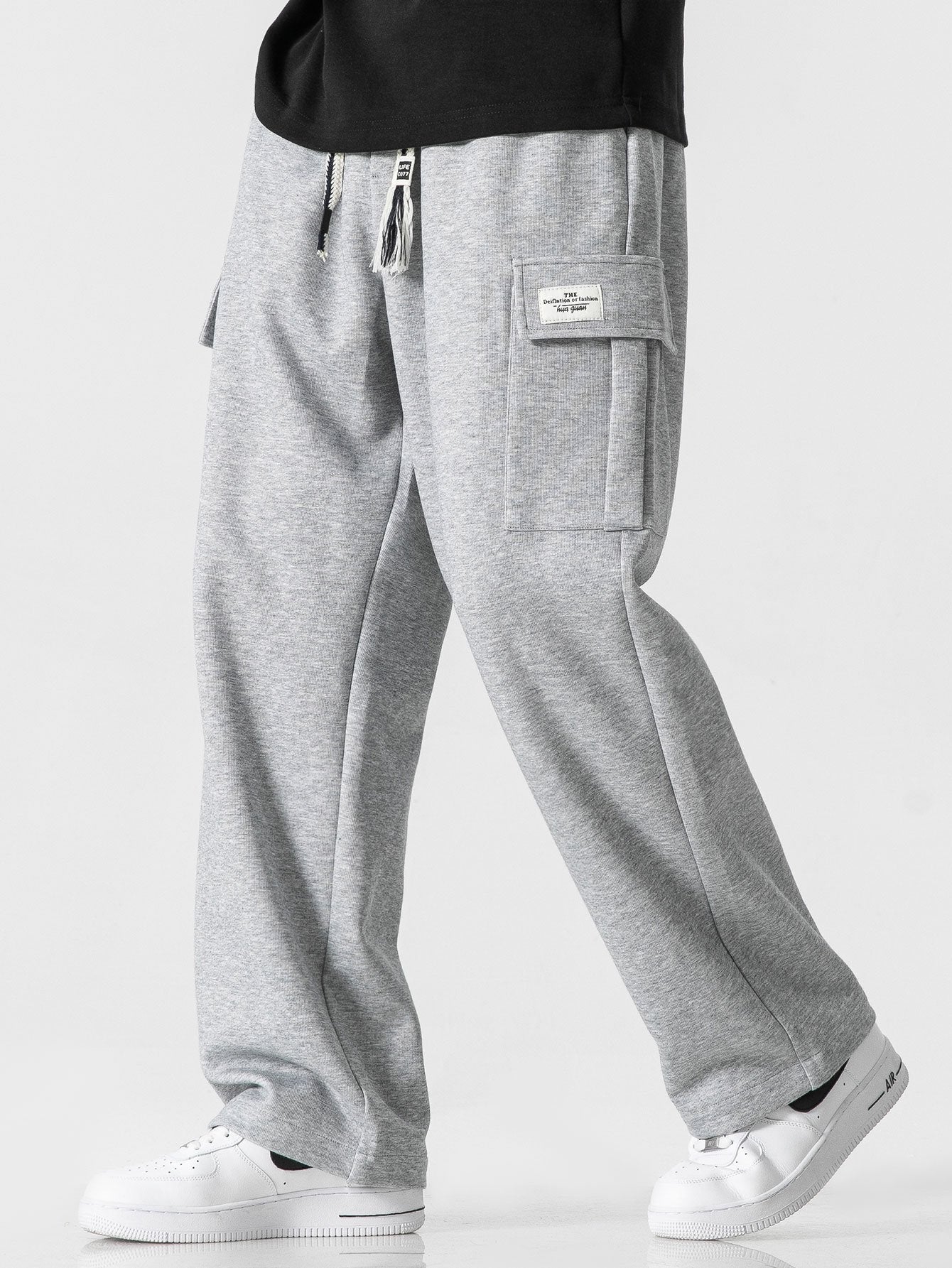 Casual Fit Straight Leg Jersey Cargo Pants