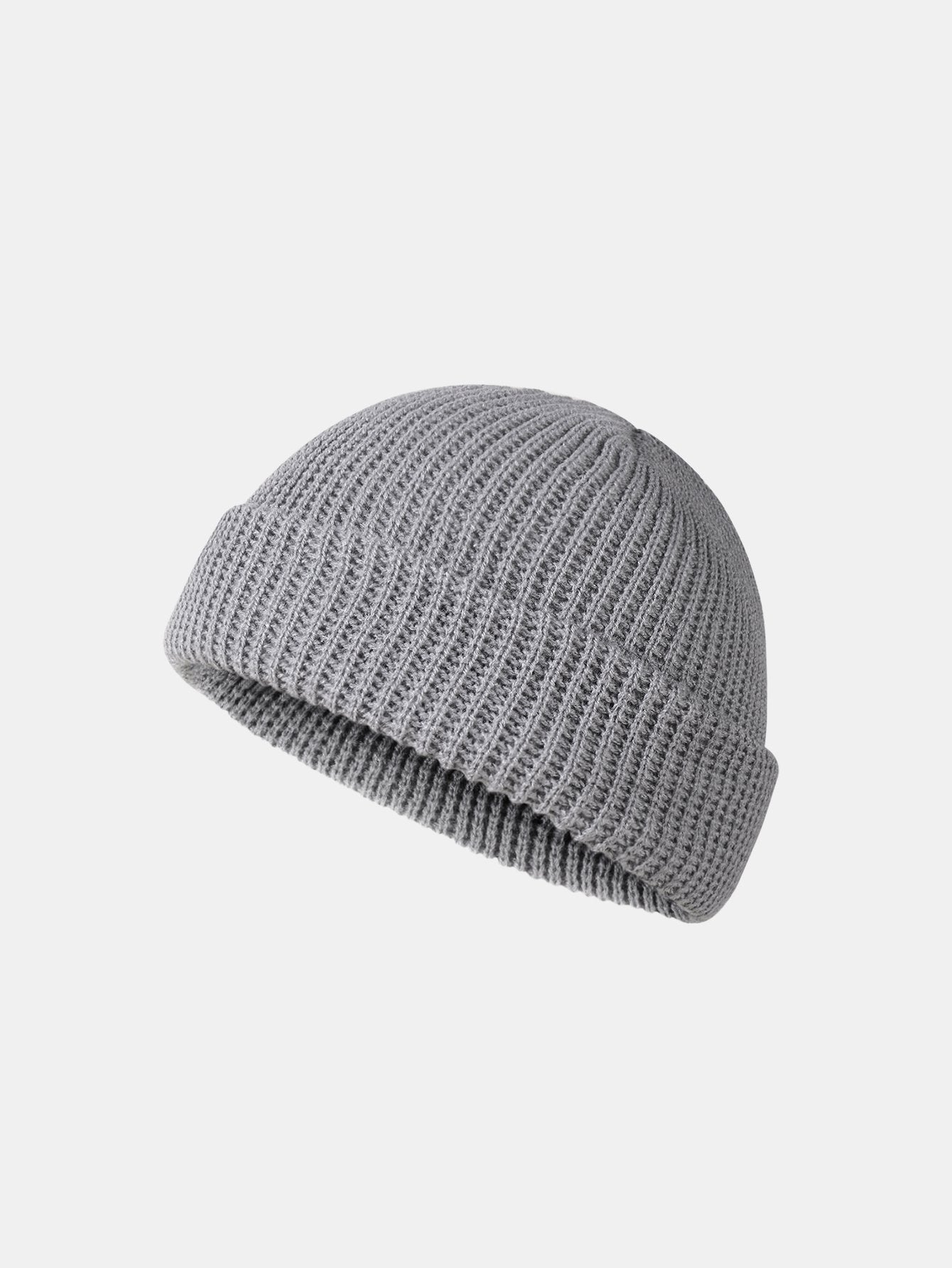 Einfarbige Warme Kurze Strickmütze