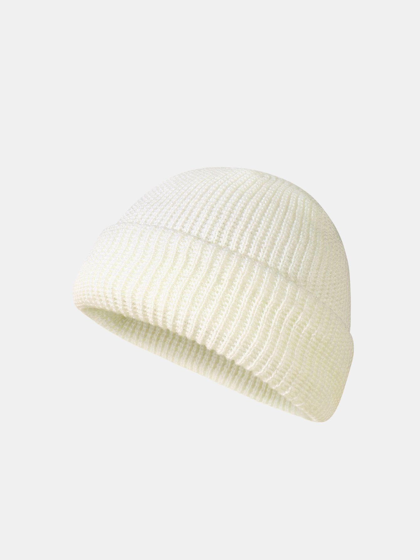 Einfarbige Warme Kurze Strickmütze