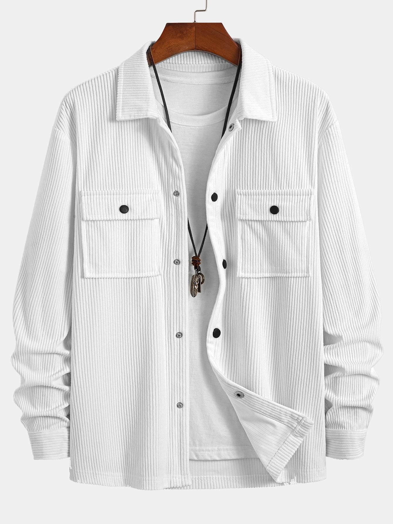 Baumwoll-Overshirt mit praktischen Taschen