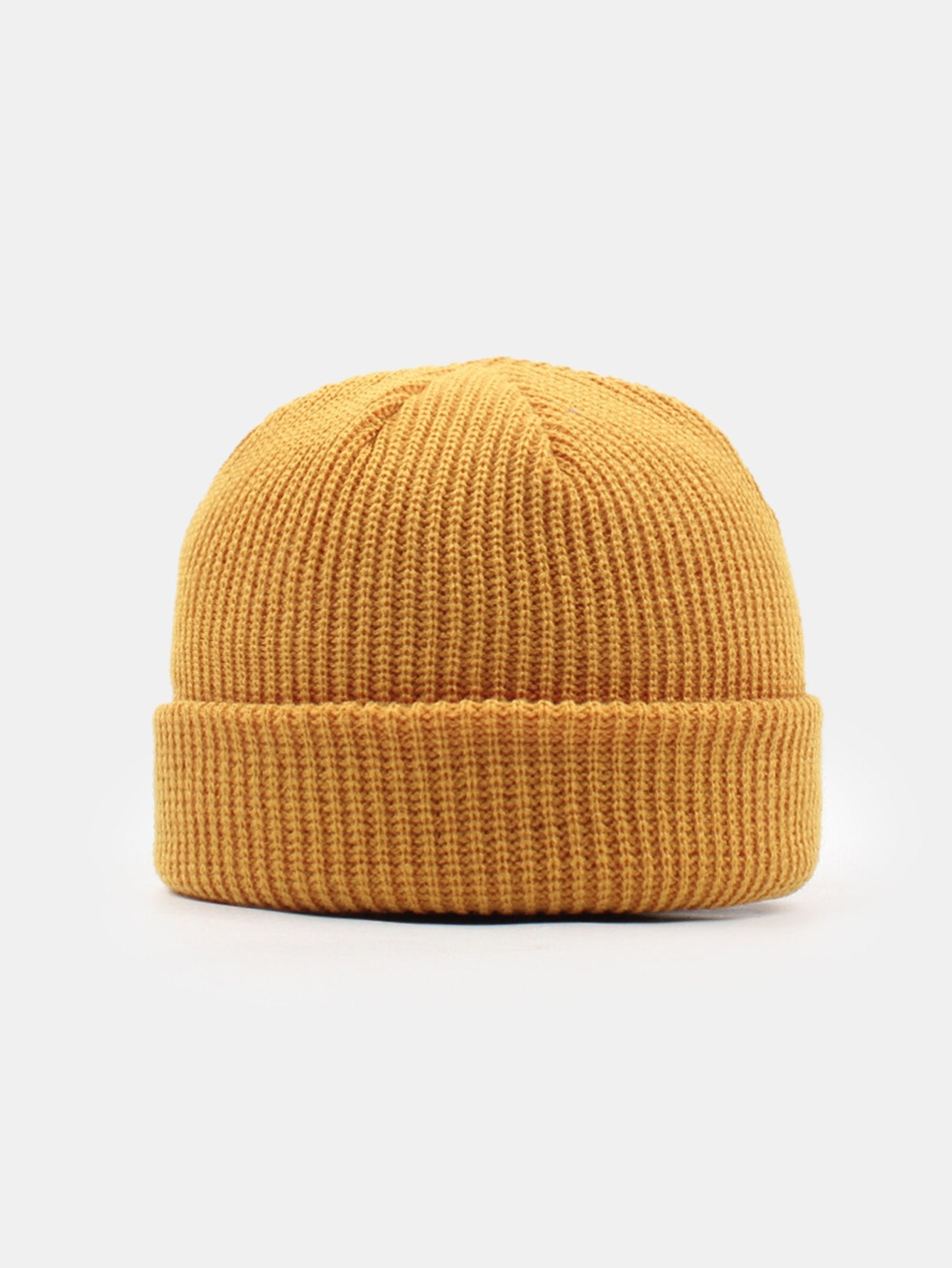 Einfarbige Warme Kurze Strickmütze