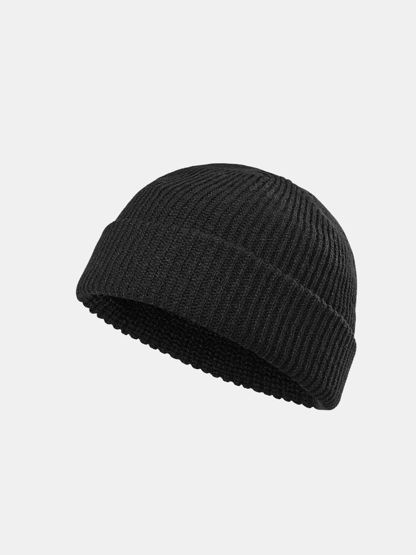 Einfarbige Warme Kurze Strickmütze