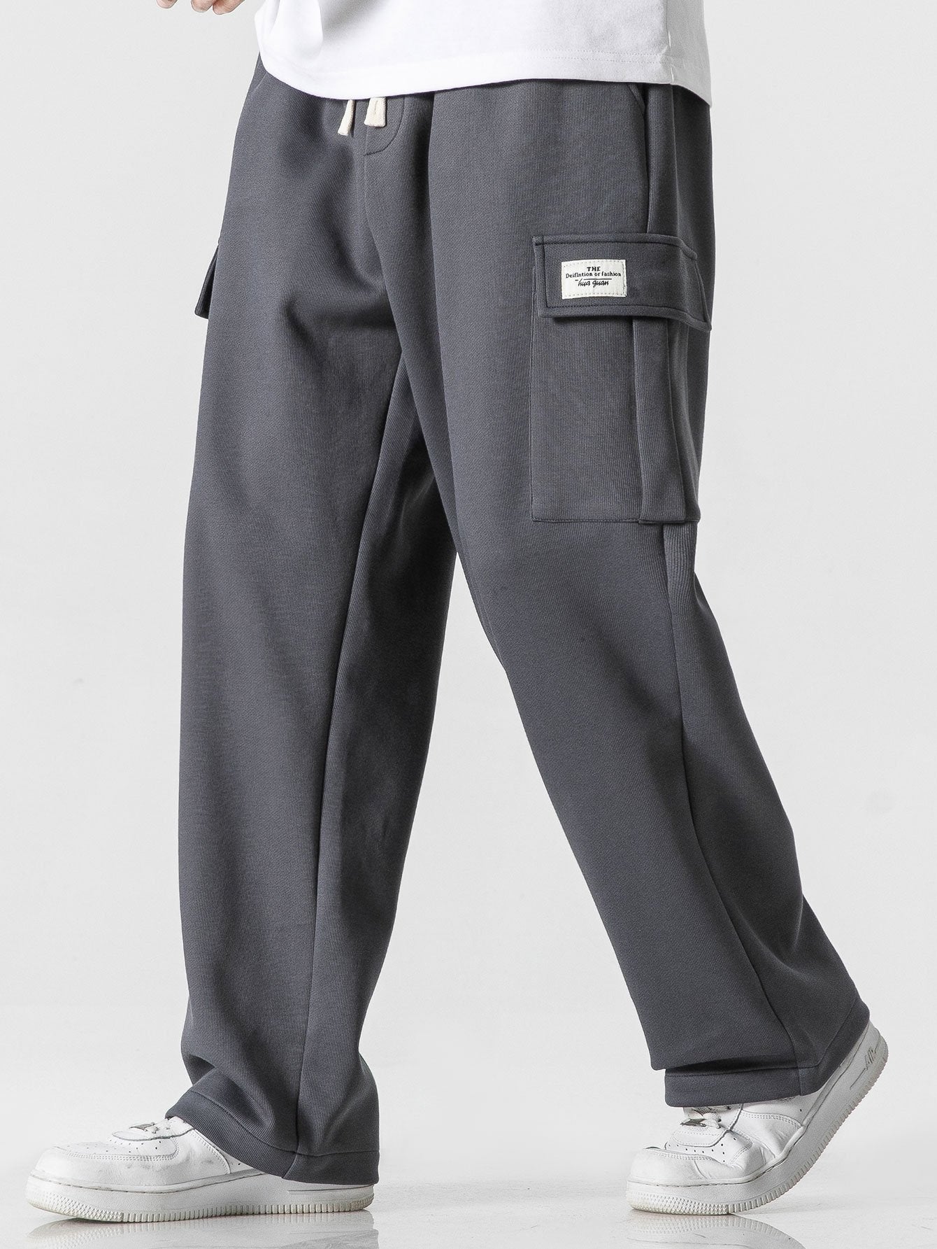 Casual Fit Straight Leg Jersey Cargo Pants