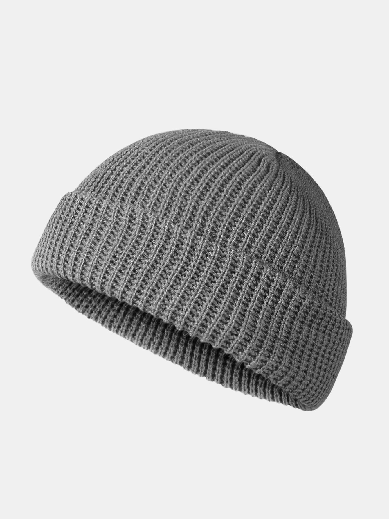 Einfarbige Warme Kurze Strickmütze