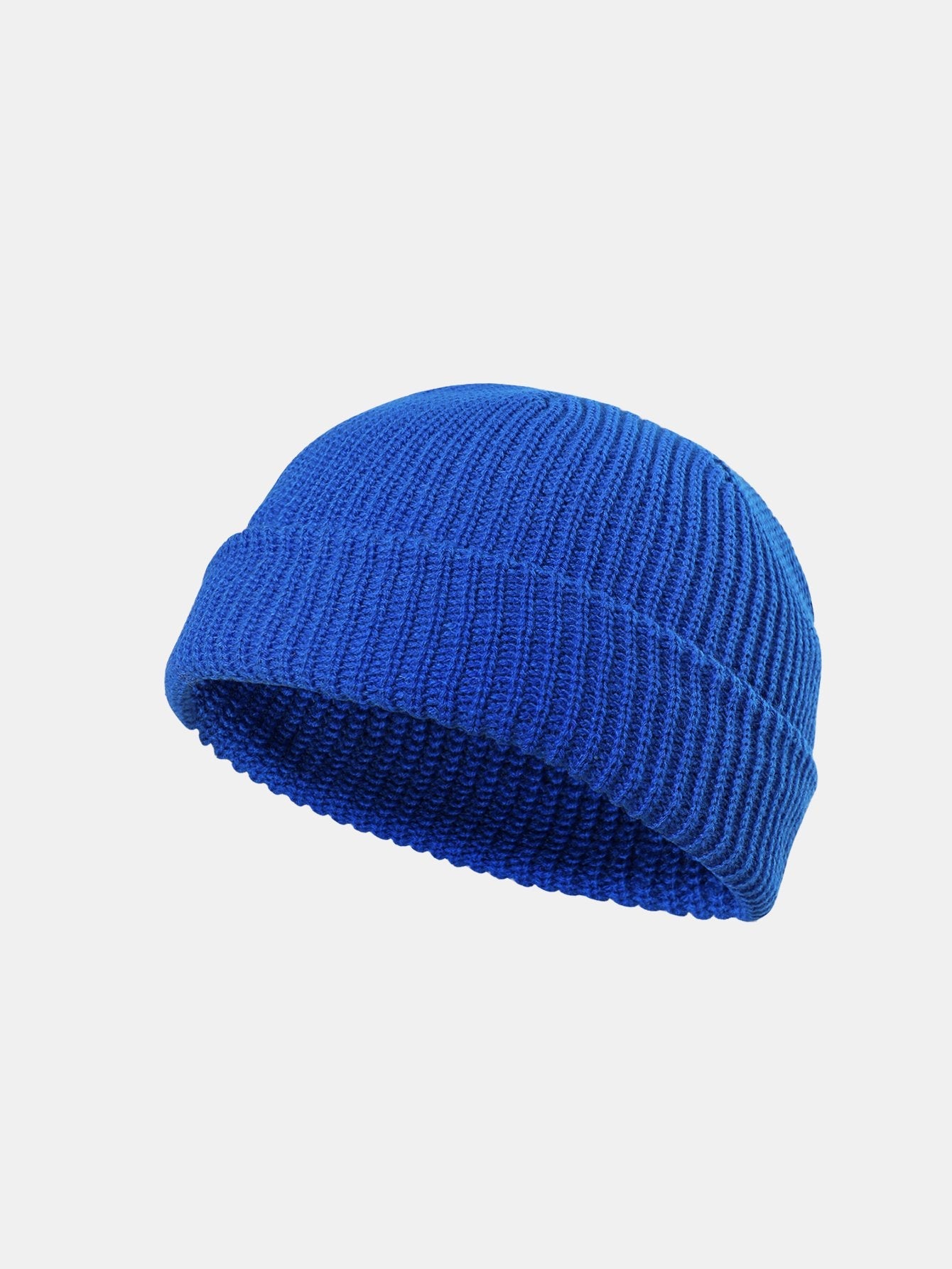 Einfarbige Warme Kurze Strickmütze