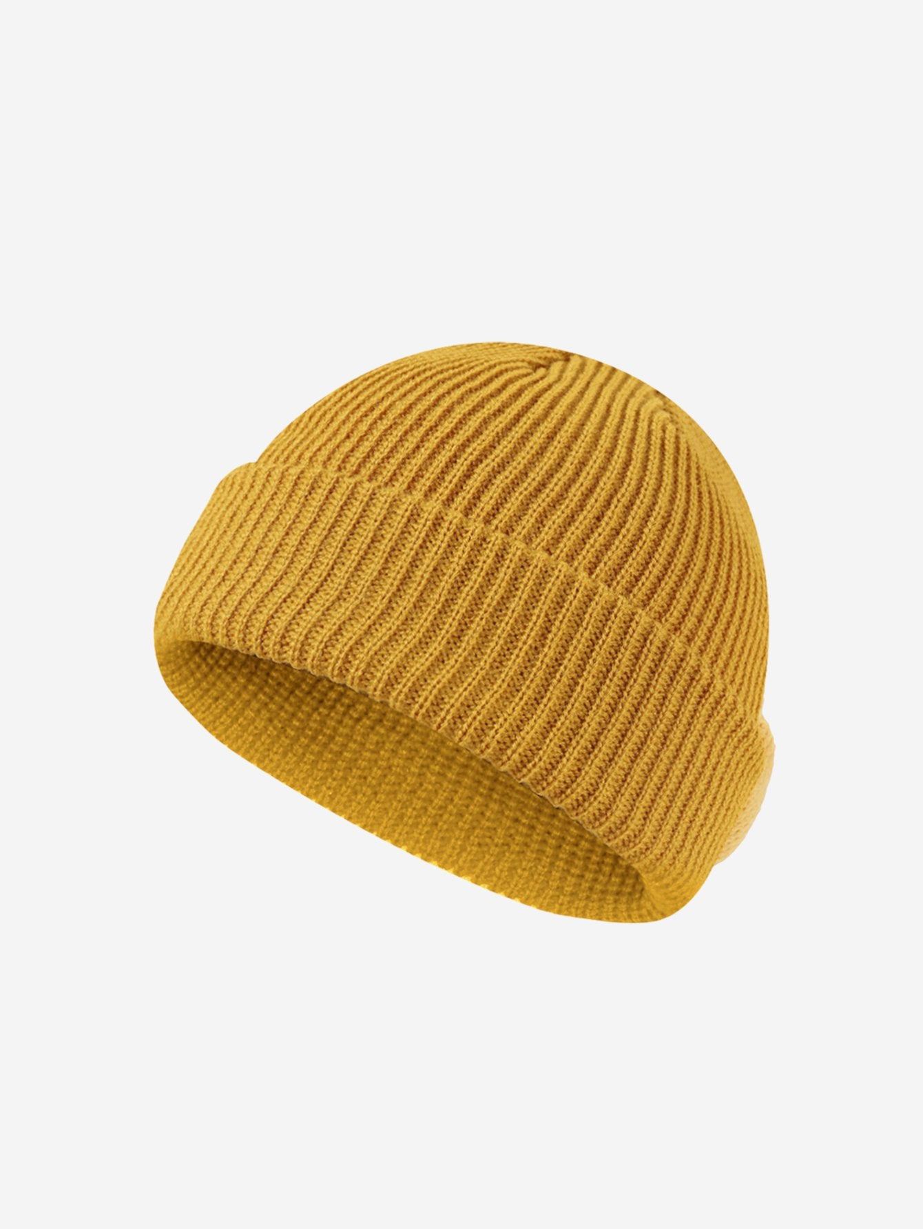 Einfarbige Warme Kurze Strickmütze