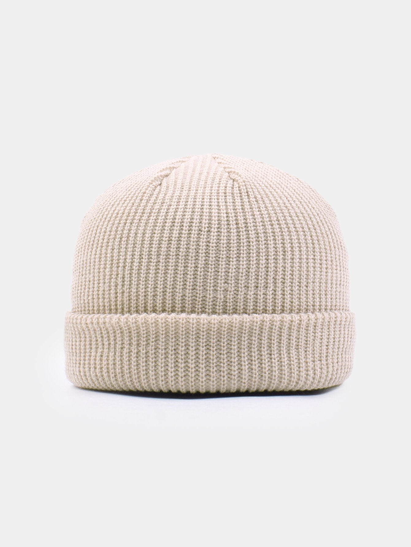 Einfarbige Warme Kurze Strickmütze