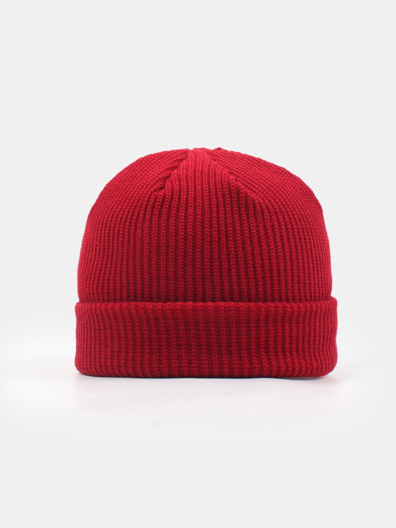 Einfarbige Warme Kurze Strickmütze
