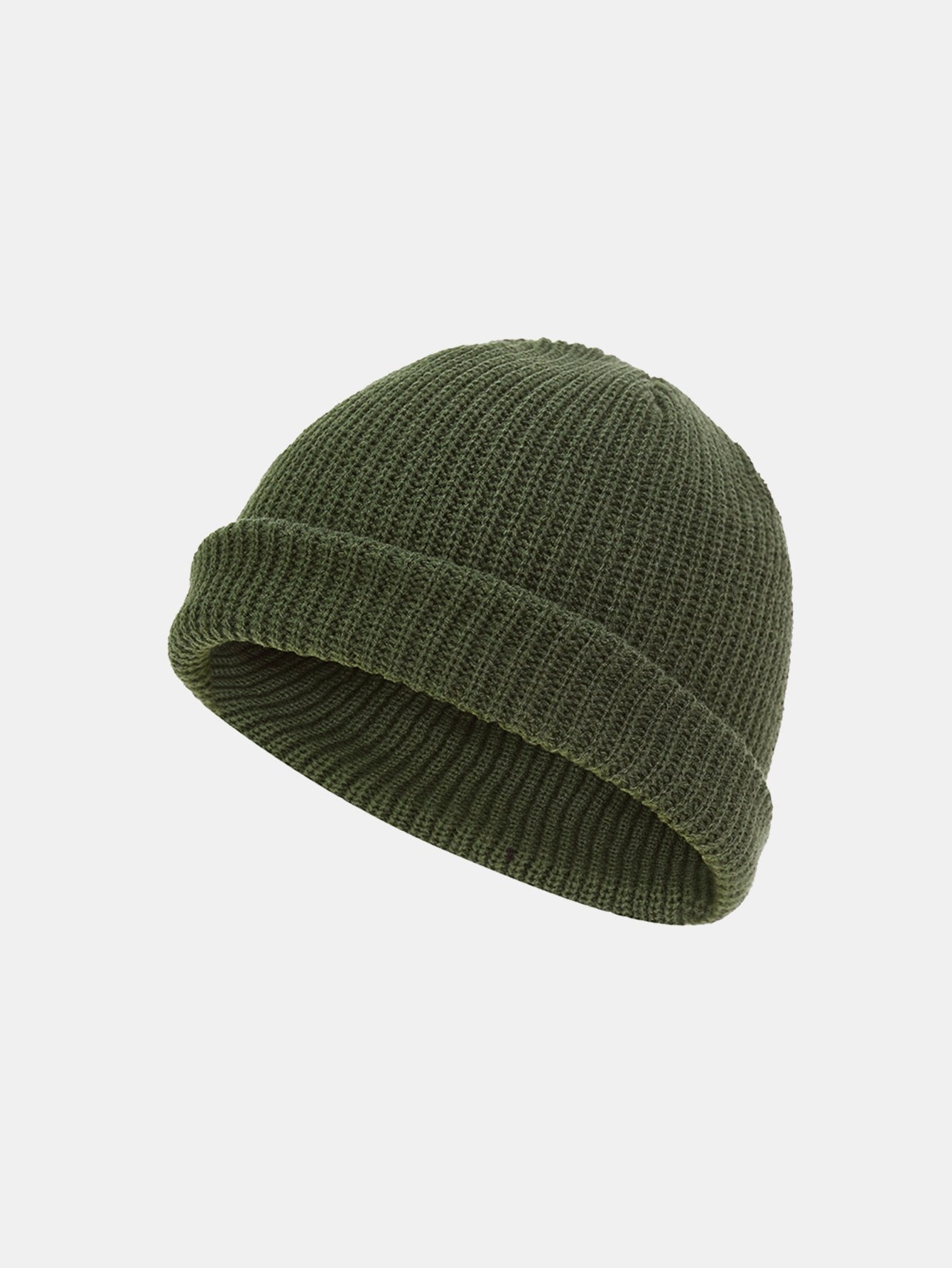 Einfarbige Warme Kurze Strickmütze
