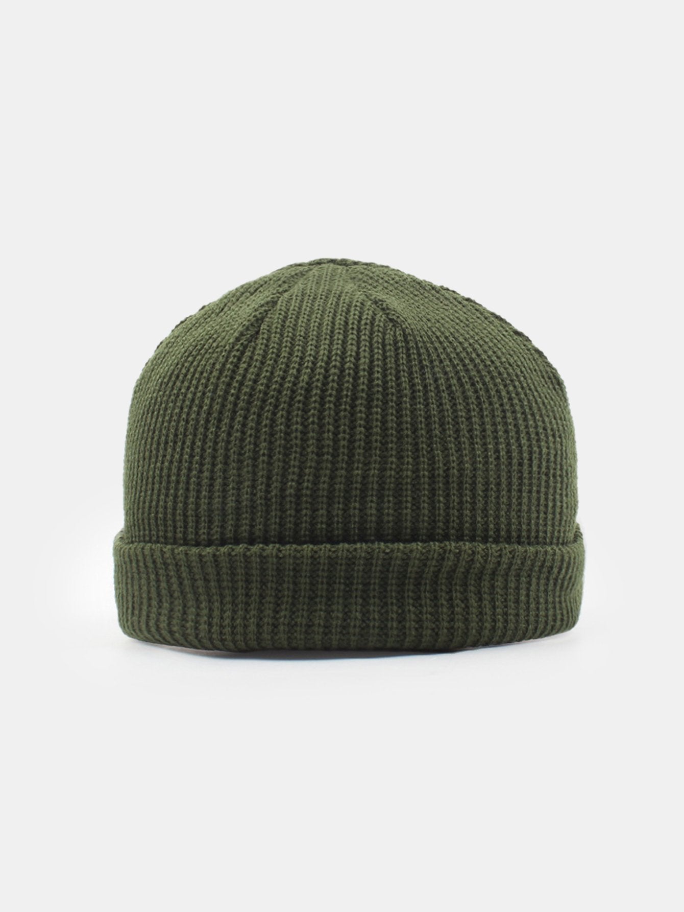 Einfarbige Warme Kurze Strickmütze