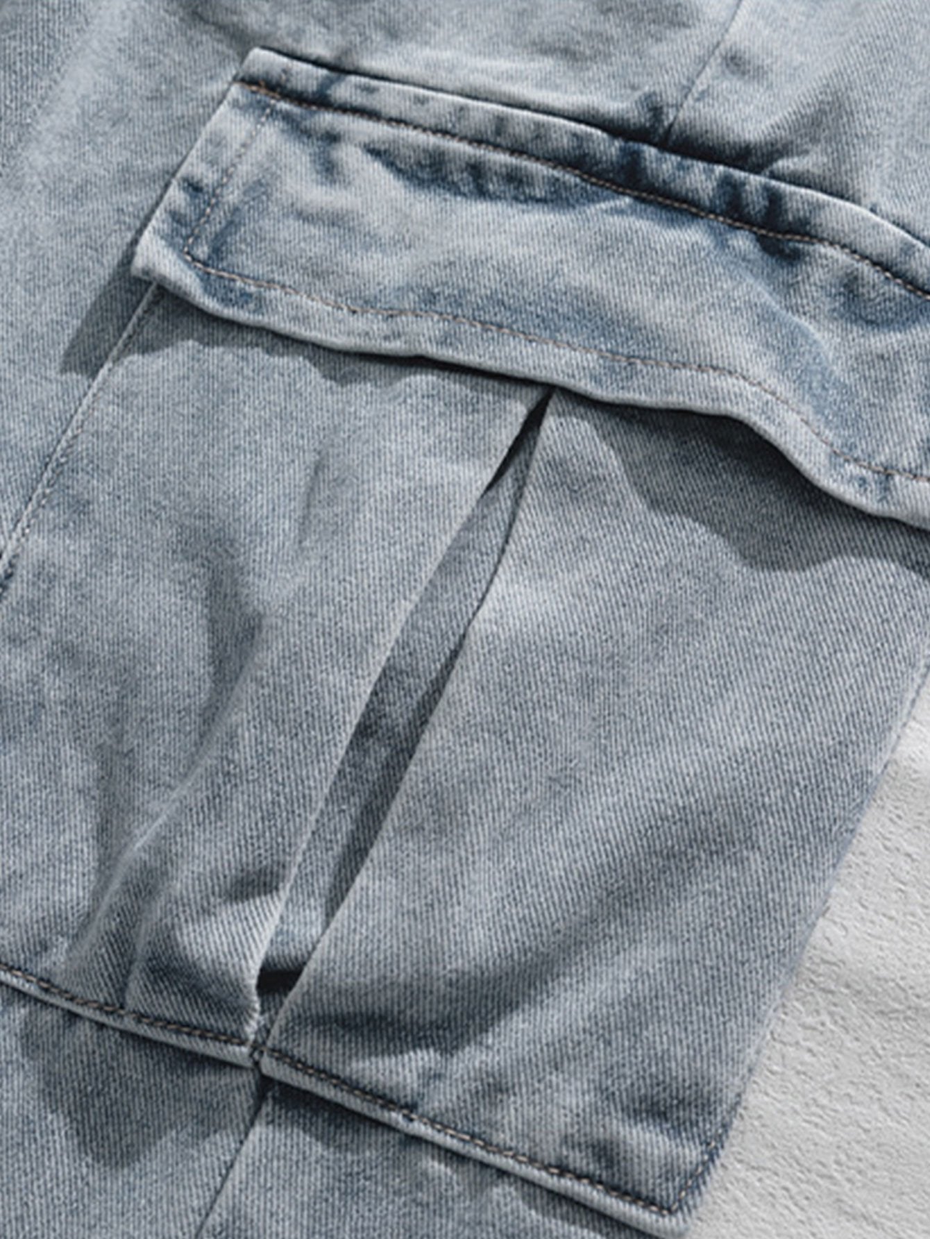Bequeme Cargo Jeans mit Elastischem Bund und Geradem Bein